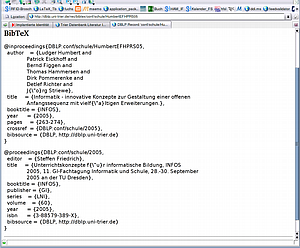 BibTeX-Datenabfrage
