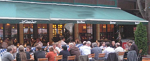 Fachseminarsitzung im Biergarten anlsslich der INFOS 2009 in Berlin -- bei Luise ...