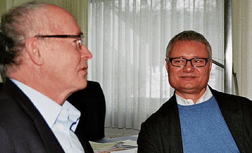 Gesprächsteilnehmer: Prof. em. Dr. Meinert Meyer und Prof. Dr. Josef Keuffer