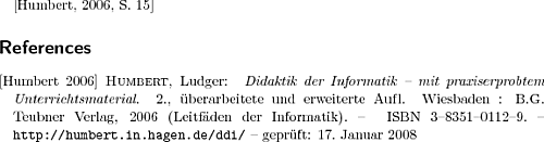 einfache bibliographische Angabe